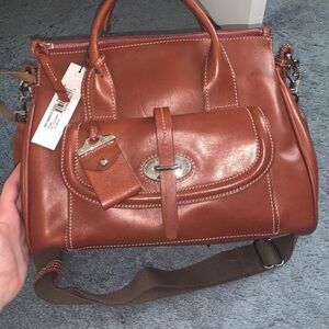 Dooney & Bourke Brown Leather Satchel